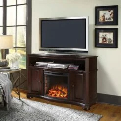 Pleasant Hearth Salina 54-in W Merlot Fan-Forced Electric Fireplace 10 Pleasant Hearth Salina 54-in W Merlot Fan-Forced Electric Fireplace -Imperial Fireplace Shop 331064380 AlternateImage1 l