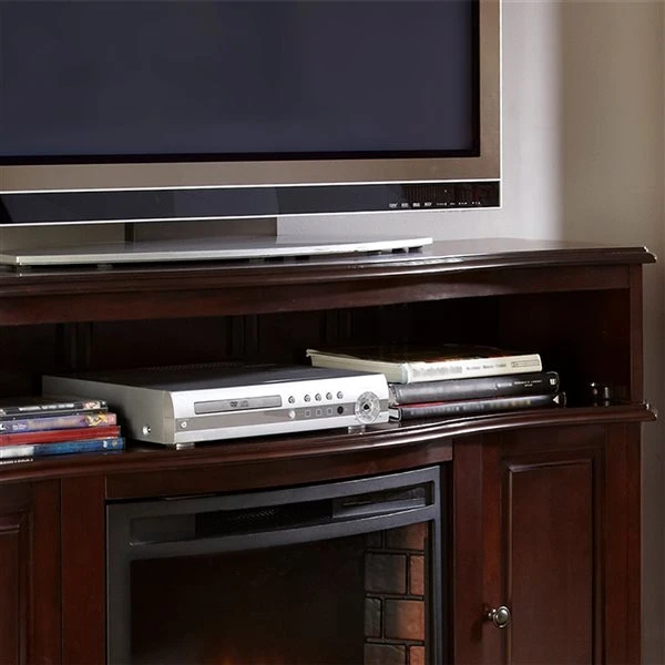 Pleasant Hearth Salina 54-in W Merlot Fan-Forced Electric Fireplace 3 Pleasant Hearth Salina 54-in W Merlot Fan-Forced Electric Fireplace