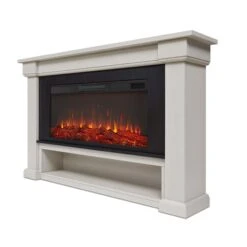 Real Flame Bristow 66-in Landscape Electric Fireplace In Bone White