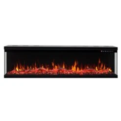 Flamehaus 84-in Black 3-Sided LED Electric Fireplace Insert -Imperial Fireplace Shop 331066625 AlternateImage1 l
