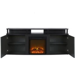 Ameriwood Home 63.1-in Black LED Electric Fireplace For TV's Up To 70-in -Imperial Fireplace Shop 331068405 AlternateImage3 l