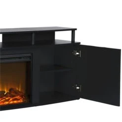 Ameriwood Home 63.1-in Black LED Electric Fireplace For TV's Up To 70-in -Imperial Fireplace Shop 331068405 AlternateImage4 l