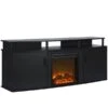 Ameriwood Home 63.1-in Black LED Electric Fireplace For TV's Up To 70-in