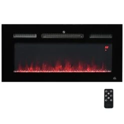 HomCom 36-in Black Fan-Forced Electric Fireplace -Imperial Fireplace Shop 332008714 MainImage 001 l