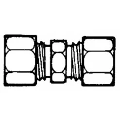 Plumbing N Parts 0.375 W X 0.625-in Brass Compression Union, Pack Of 10