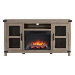 Style Selections Roslin Fireplace TV Stand For TVs Up To 65-in - 32-in X 60-in - Brown -Imperial Fireplace Shop 35025013 L