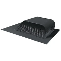 Aluminum Slant Back Roof Louver Static Vent - Black