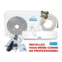 Kreeg Outdoor Wall-Mounted Heat Pump - 12,000 BTU - 25-ft Pre-Charged Pipe 9 Kreeg Outdoor Wall-Mounted Heat Pump - 12,000 BTU - 25-ft Pre-Charged Pipe -Imperial Fireplace Shop 60555004b L