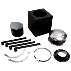 Selkirk Chimney Cathedral Support - Matte Black - Metal - 7-in Dia X 24-in H X 11 1/4-in W