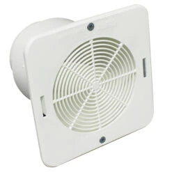 Canplas Duraflo Bathroom Soffit Exhaust Vent - White - Plastic - 6 3/4-in L X 6 3/4-in W