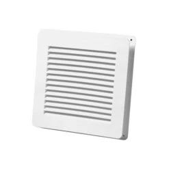 Canplas Duraflo Square White Wall Vent With Collar - Plastic - Adjustable Height - 6-in L X 6-in W