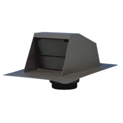 Canplas Duraflo Brown Rangehood Exhaust Vent With Adapter Collar - 24-in L X 16 1/4-in W X 8 1/4-in Dia Rough Opening