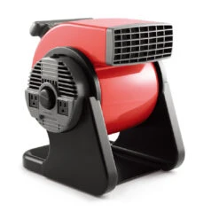 Utility Fan With Pivoting Head - Indoor - 3 Speeds - Red